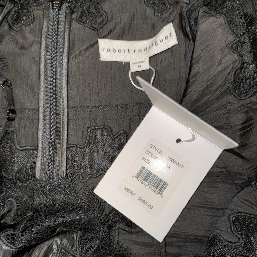 NWT ROBERT RODRIGUEZ BLACK LACE SLIP DRESS - Picture 11 of 14